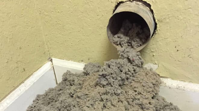 Lint removal from dryer vent